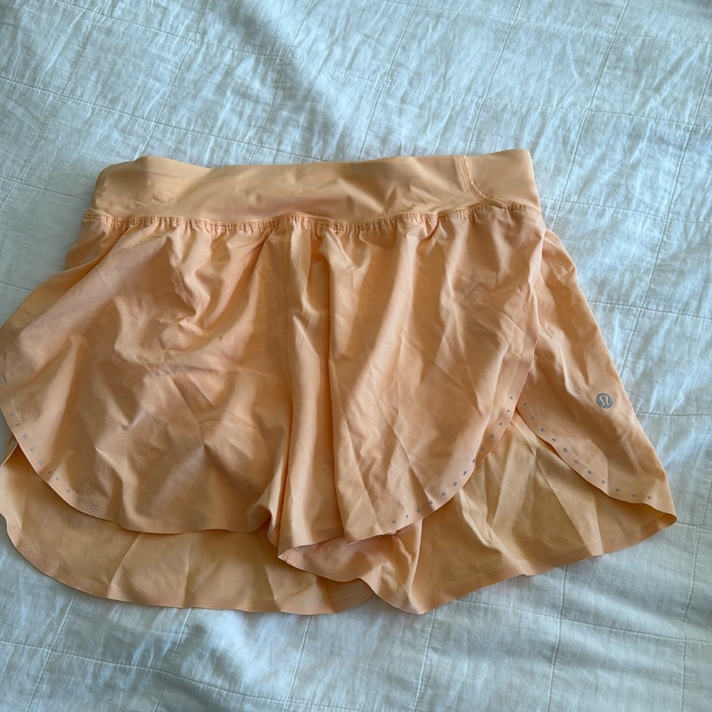 Lululemon Fast and Free Shorts in apricot